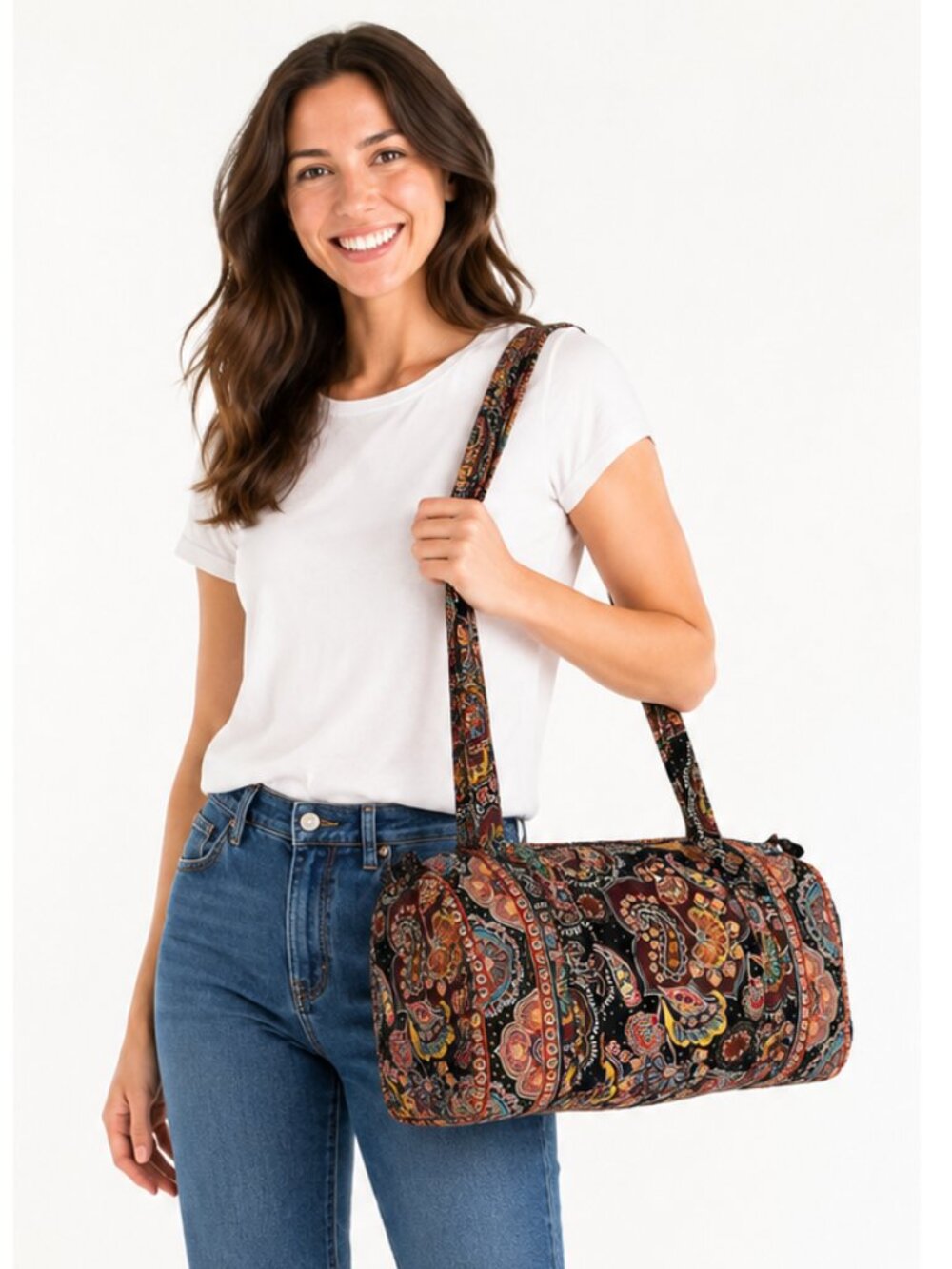 Vera Bradley Kingston Small Duffel Bag Retired Paisley Travel Weekender